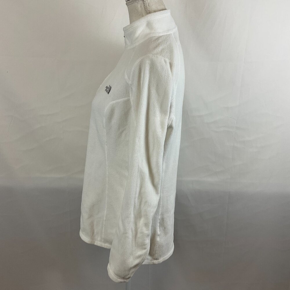 The North Face Fleece Pullover Women's L White Long Sleeve Quarter Zip - Picture 7 of 13